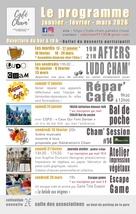 prog janvier à mars 2026