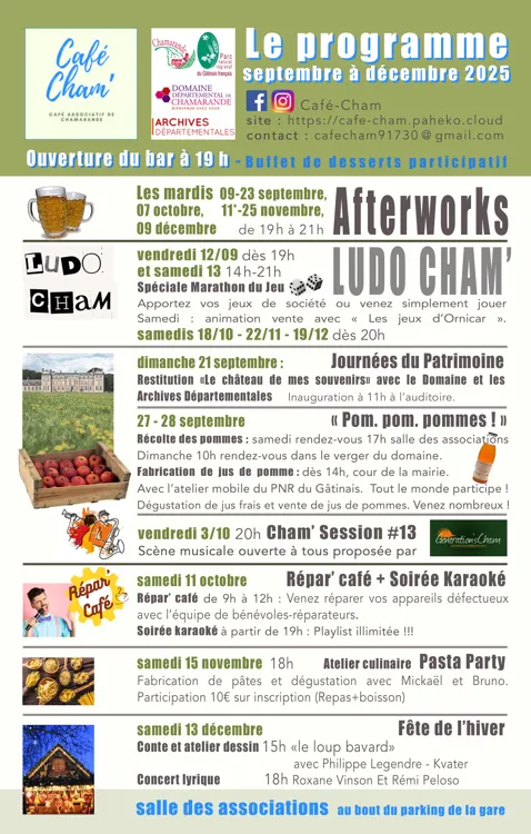 Programmation Café Cham 2025/2026